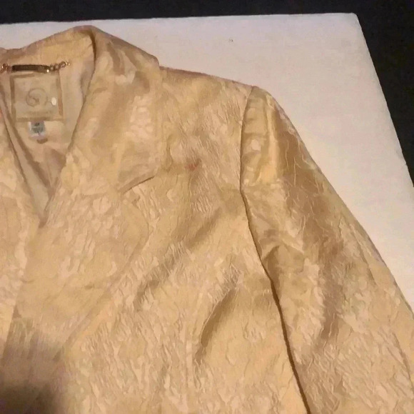 Vintage St John cream and gold double breasted long sleeve blazer 42 - Picture 4 of 6
